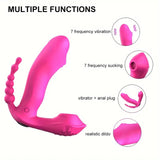 Remote Control Wearable Sucking G-spot Vibrator Dildo Sex Toys