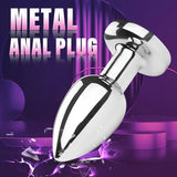 Metal Anal Plug Vibrator Butt Plug Powerful Vibrators Adults Couples Sex Toys