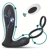 Electric Anal Plug Vibrator With Penis Ring Wireless Remote Prostate Massager Stimulator