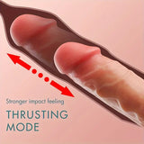 Realistic Thrusting Dildo Vibrator With Handle And Sucker Automatic Dildo Machine Sex Toy