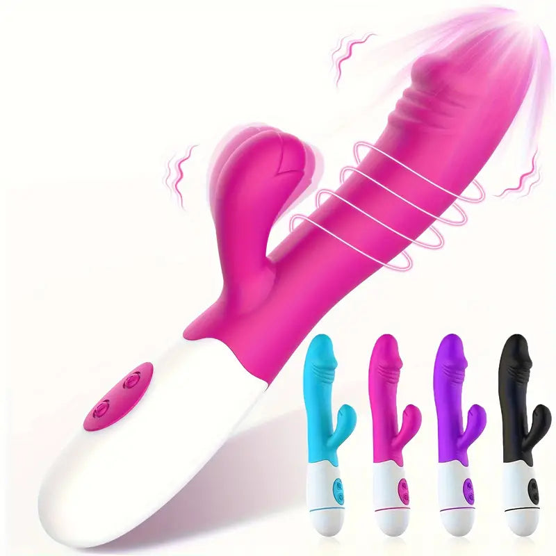 Rabbit Vibrator 30 Frequency USB Charging Double-headed Clitoral Vaginal Vibration Massage Stick Sex Toy For Women Adult Supplies