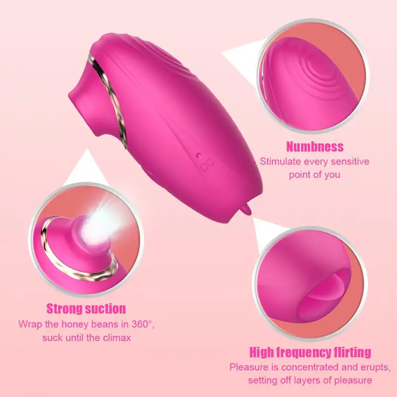 3 In 1 Sucker Clitoris Flapping And Licking Vibrators