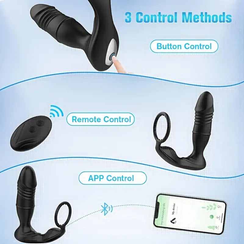 Anal Plug Anal Vibrator Prostate Massager With Penis Ring Sex Toy