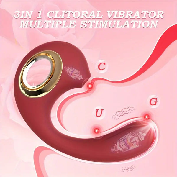 Sucking Vibrator Clitoral Dildo G Spot Nipple Stimulation Sex Toy For Women