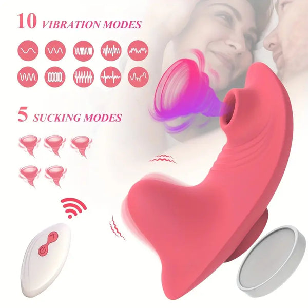 Wearable Panty Sucking Vibrator With Strong Magnetic Clip Sex Toys