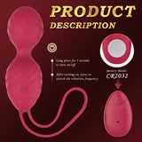 Kegel Balls Vibrator, Kegel Exercise Ball, Wireless Remote Control Vagina Vibrating Egg