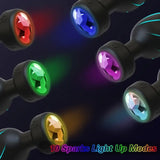 LED Colorful Light Vibrating Anal Plug 10 Color Switch