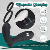 Electric Anal Plug Vibrator With Penis Ring Wireless Remote Prostate Massager Stimulator