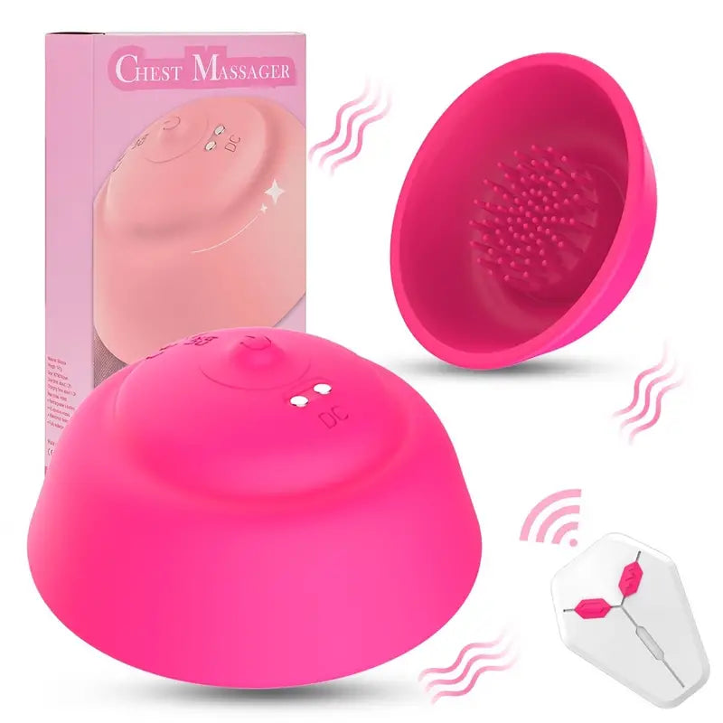 Wireless Remote Breast Massager Vibrator Toy Sucker Pump Stimulator