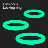 3pcs Luminous Penis Ring Silicone Cock Rings For Men Sex Toys