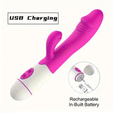 Rabbit Vibrator 30 Frequency USB Charging Double-headed Clitoral Vaginal Vibration Massage Stick Sex Toy For Women Adult Supplies