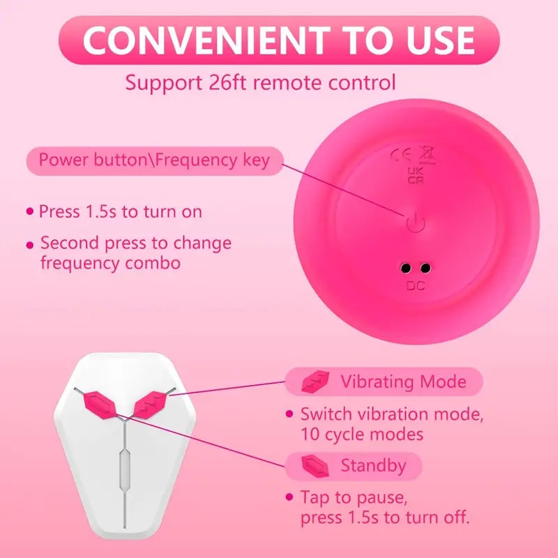 Wireless Remote Breast Massager Vibrator Toy Sucker Pump Stimulator