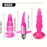 Anal Plug Vibrator Penis Rings Kit Couple Flirting Sex Toy