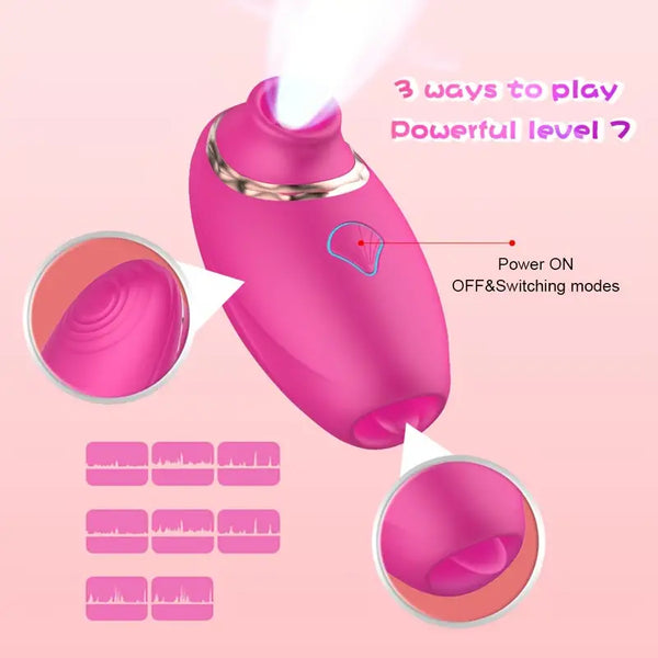 3 In 1 Sucker Clitoris Flapping And Licking Vibrators