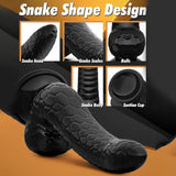 7.67inch Black Dildo With Snake Desgin, Realistic Dildo For G-spot Stimulation