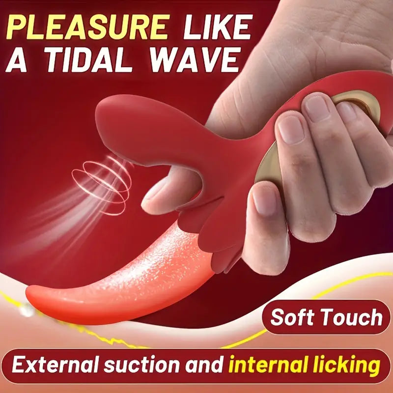 Clitoral Tongue Licking Vibrator G-spot Nipple Stimulator Adult Sex Toys