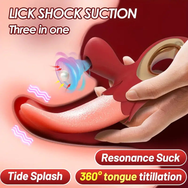 Clitoral Tongue Licking Vibrator G-spot Nipple Stimulator Adult Sex Toys