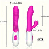 Rabbit Vibrator 30 Frequency USB Charging Double-headed Clitoral Vaginal Vibration Massage Stick Sex Toy For Women Adult Supplies