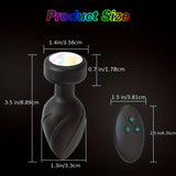 LED Colorful Light Vibrating Anal Plug 10 Color Switch