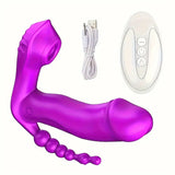 Remote Control Wearable Sucking G-spot Vibrator Dildo Sex Toys