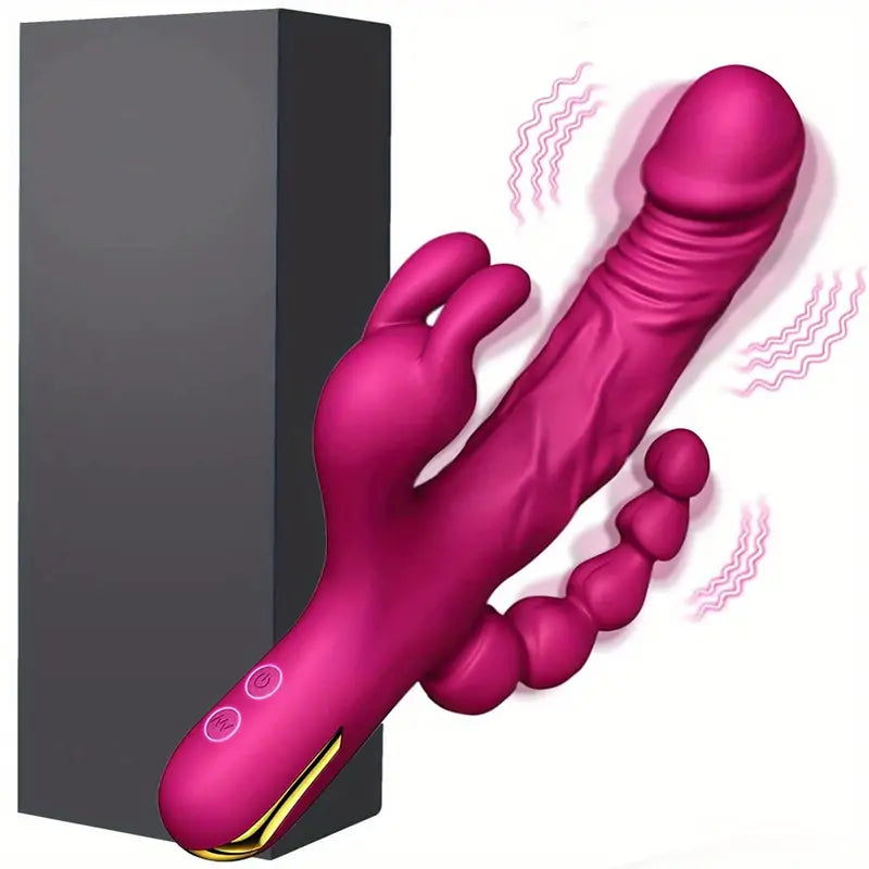 Rabbit Dildo Vibrator G-Spot Clitoris Stimulator Powerful Vibration Female Pleasure