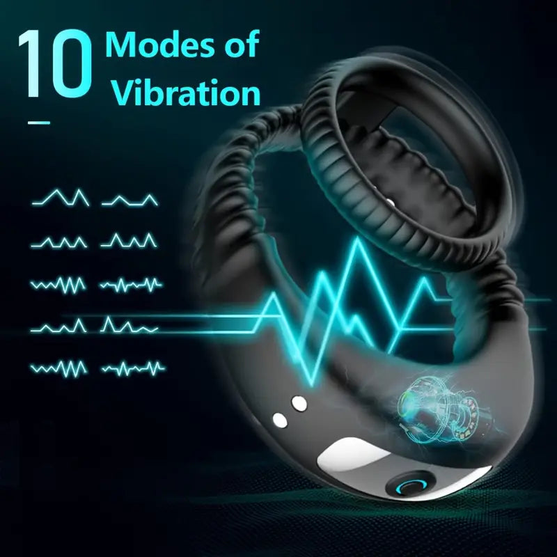 Dual Ring Penis Ring Vibrators With Strong Stimulation