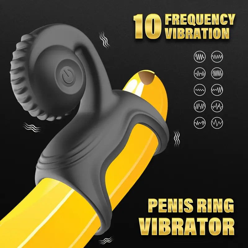 Vibrating Cock Ring With Snail Vibrator Clitoral Stimulator Adult Sex Toys