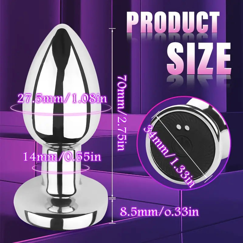 Metal Anal Plug Vibrator Butt Plug Powerful Vibrators Adults Couples Sex Toys