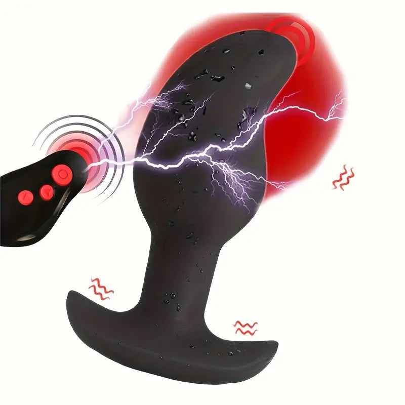 Electric Shock Anal Plug Vibrator Butt Plug, Discharge Clitoris Penis Stimulation